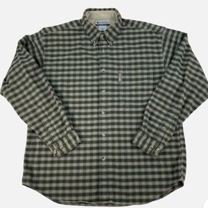 Columbia Mens Size XL 100% Cotton Long Sleeve Button Front Shirt